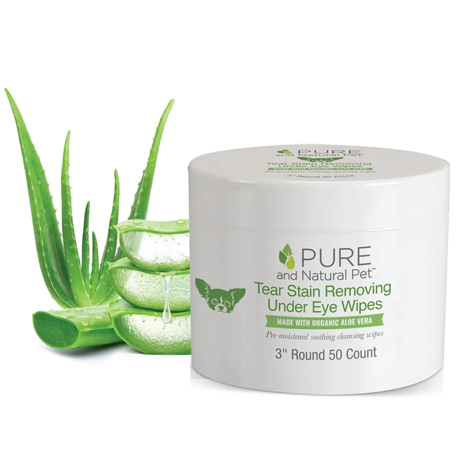 Pure and Natural Pet Tear Stain Removing Under Eye Wipes