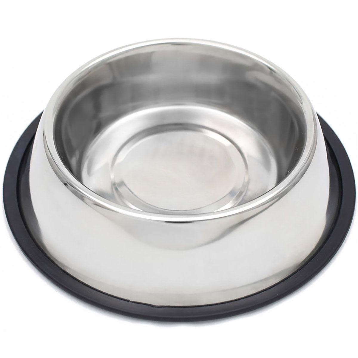QT Dog Non-Tip Anti-Skid Stainless Steel Dog Bowl