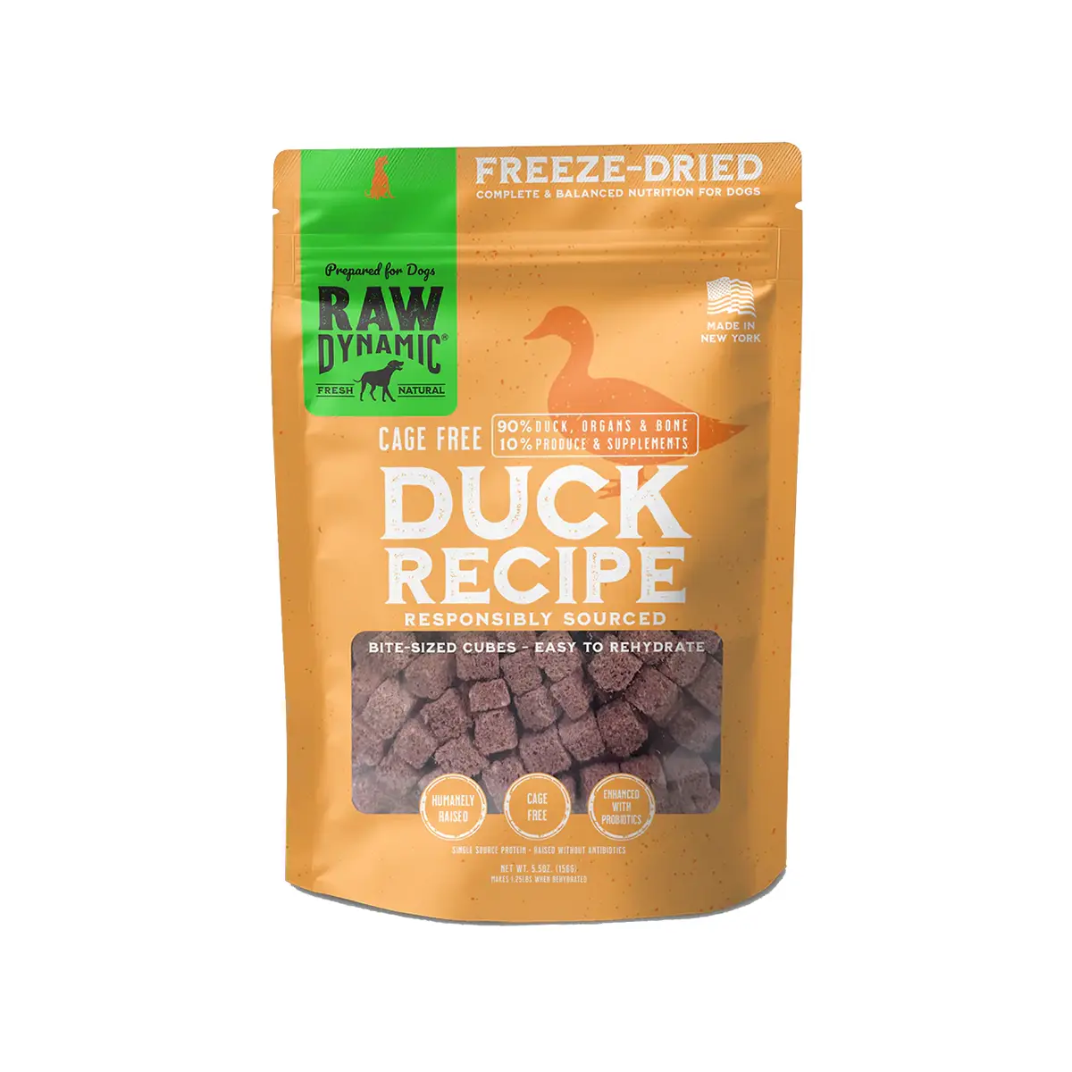 Raw Dynamic Freeze-Dried Raw Dog Food - Duck