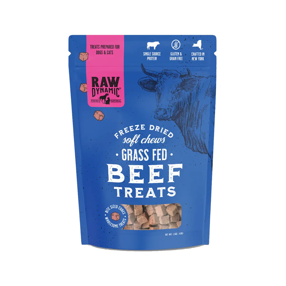 Raw Dynamic Soft Freeze-Dried Raw Beef Treats for Cats and Dogs
