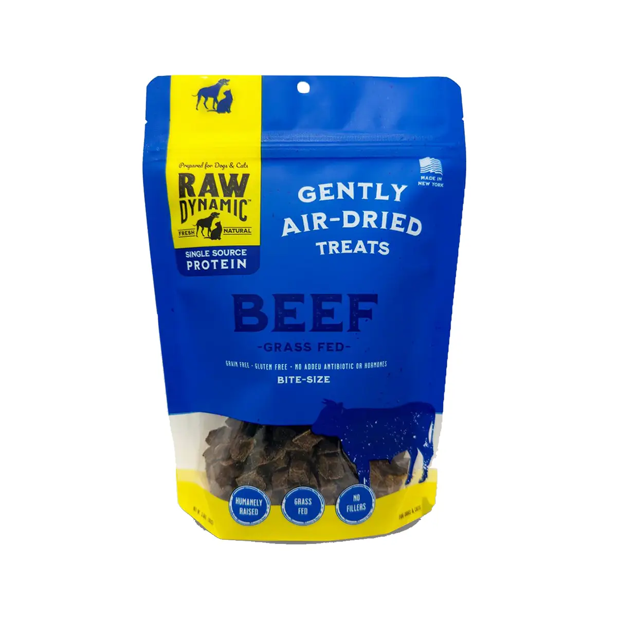 Raw Dynamic Gently Air-Dried Raw Beef Treats for Cats and Dogs