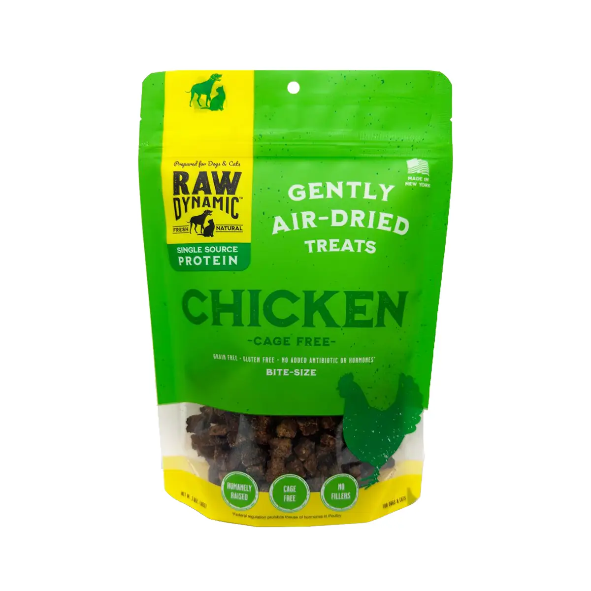 Raw Dynamic Gently Air-Dried Raw Chicken Treats for Cats and Dogs