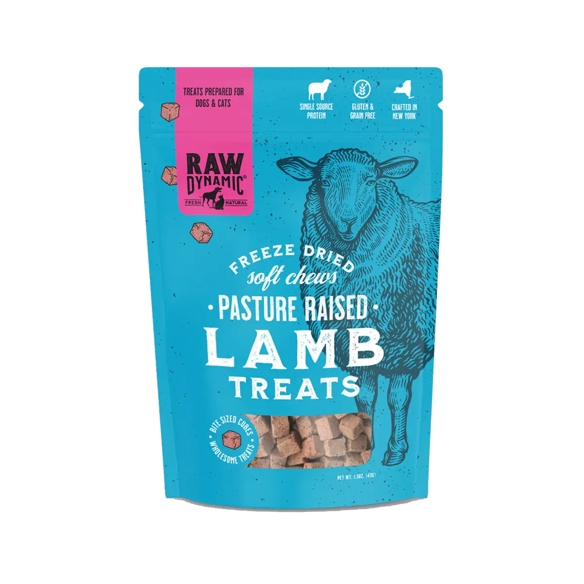 Raw Dynamic Soft Freeze-Dried Raw Lamb Treats for Cats and Dogs