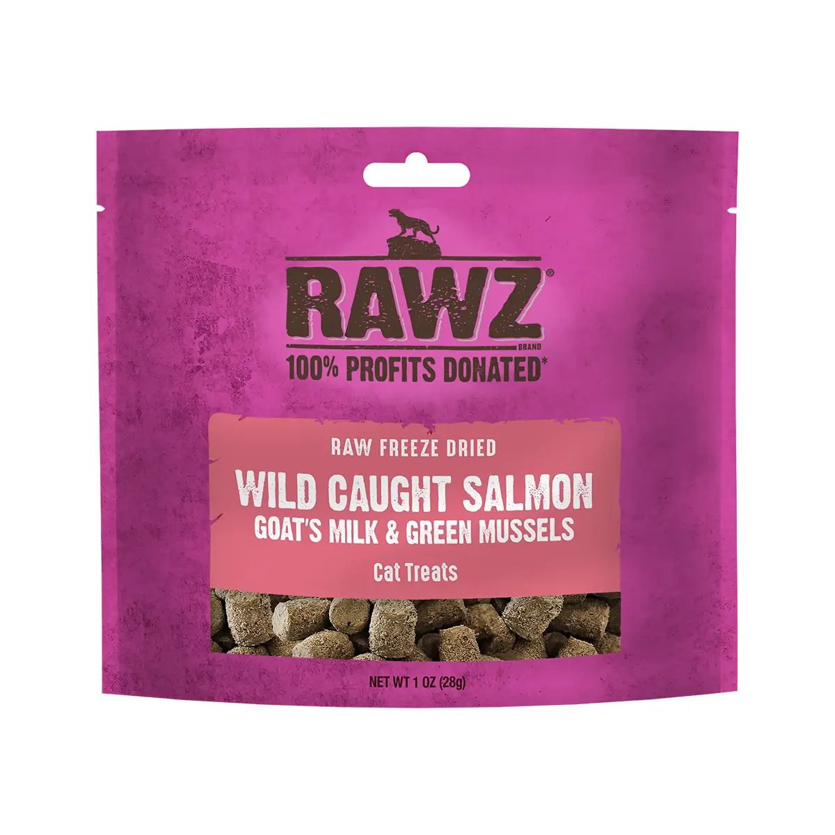 RAWZ Freeze Dried Cat Treat - Wild Caught Salmon, Goat's Milk & Green Mussels