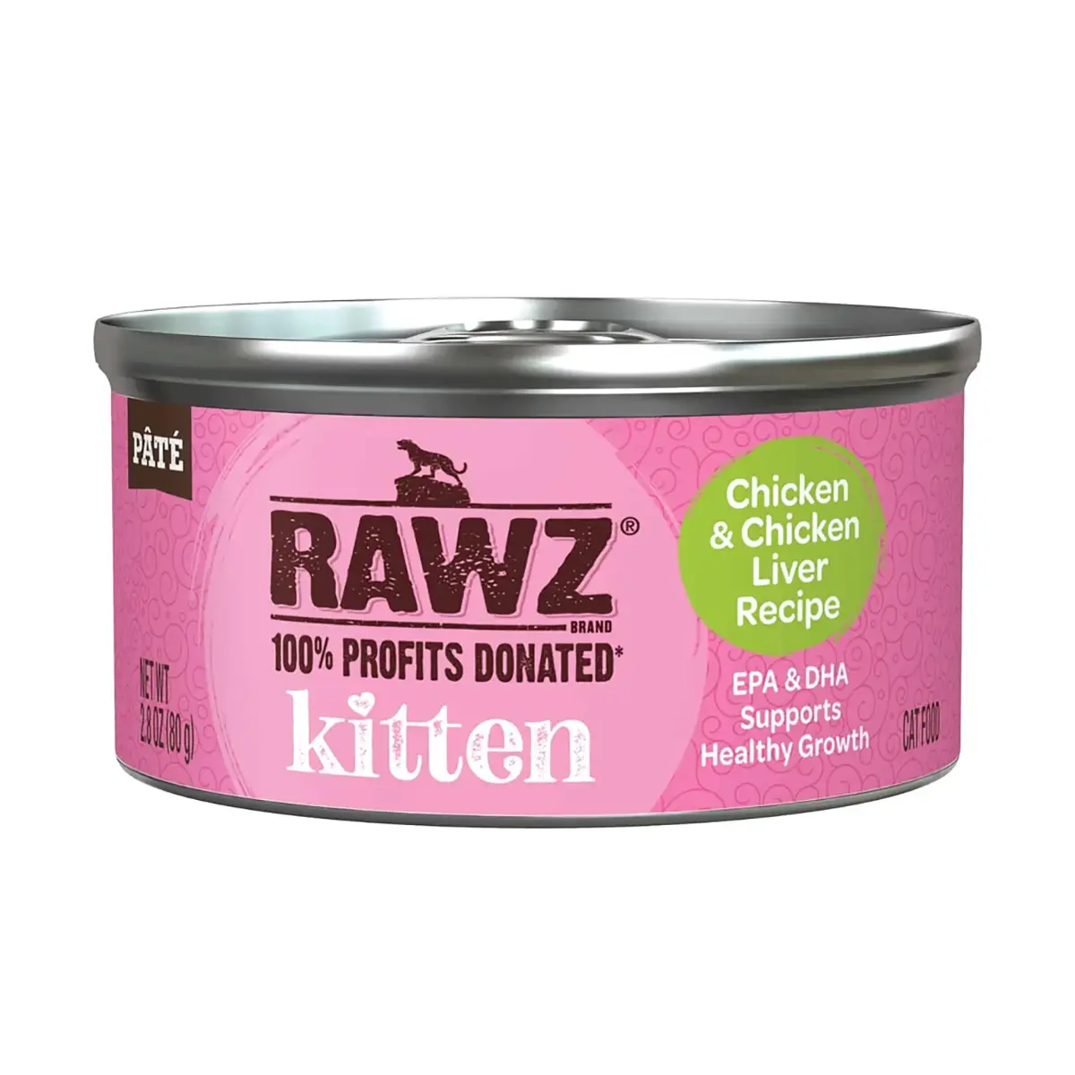RAWZ Kitten Pate Canned Cat Food - Chicken & Chicken Liver 