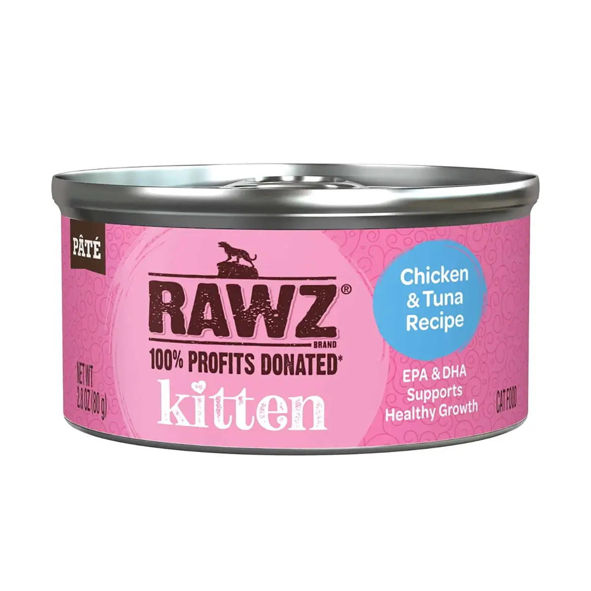 RAWZ Kitten Pate Canned Cat Food - Chicken & Tuna 