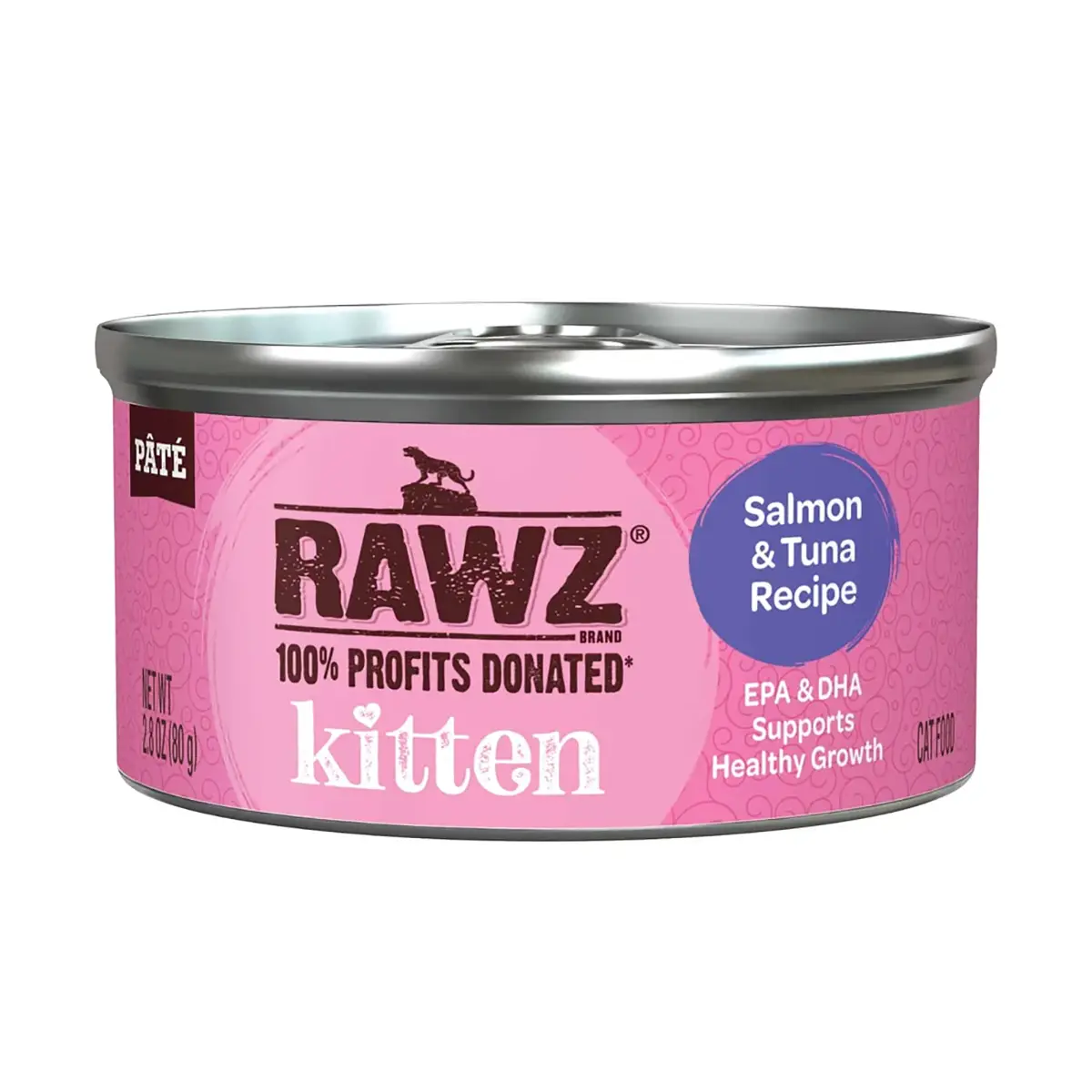 RAWZ Kitten Pate Canned Cat Food - Salmon & Tuna 