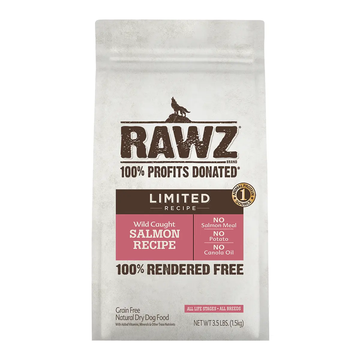 RAWZ Limited Recipe Dry Dog Food - Wild Caught Salmon 