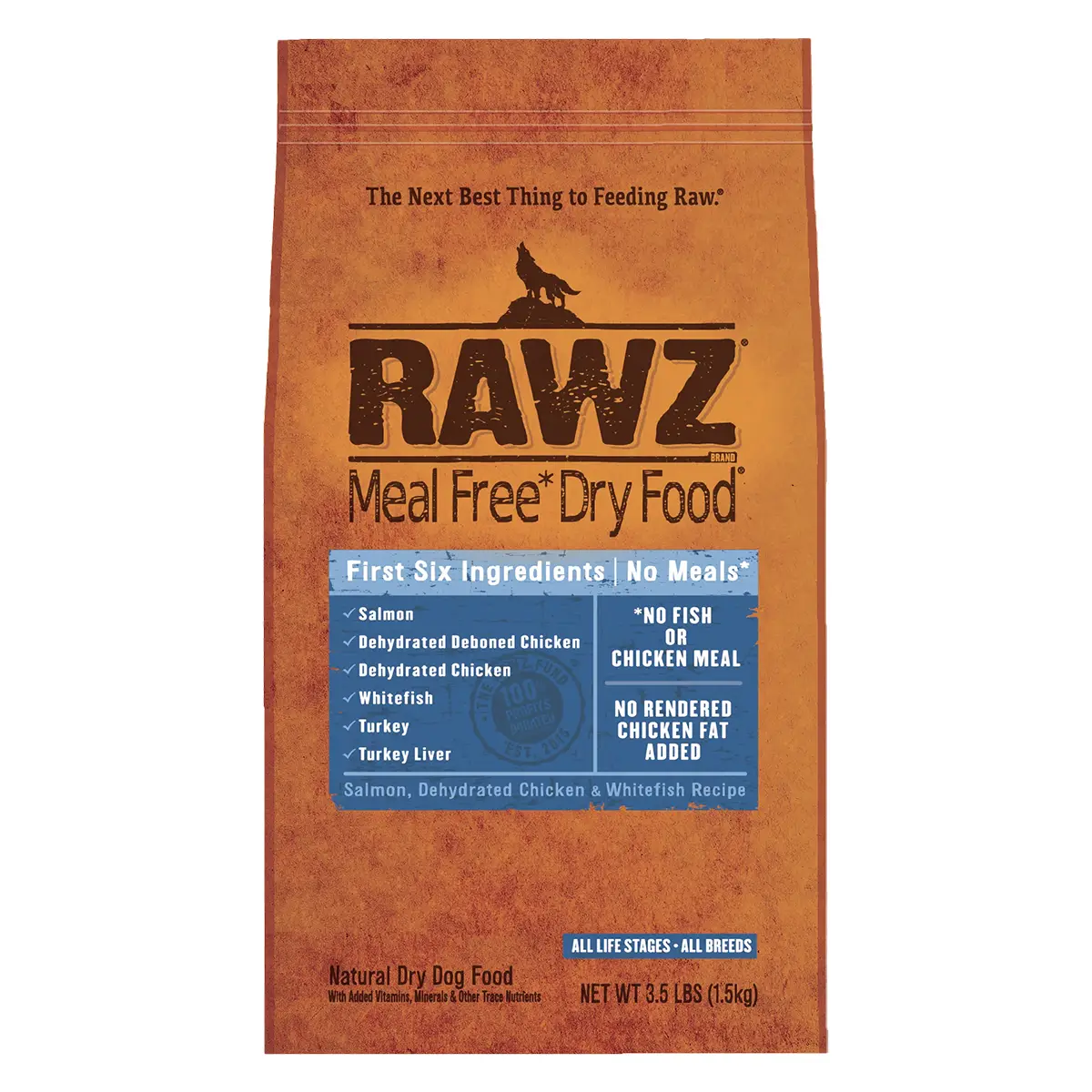 RAWZ Meal Free Dry Dog Food - Salmon, Dehydrated Chicken & Whitefish