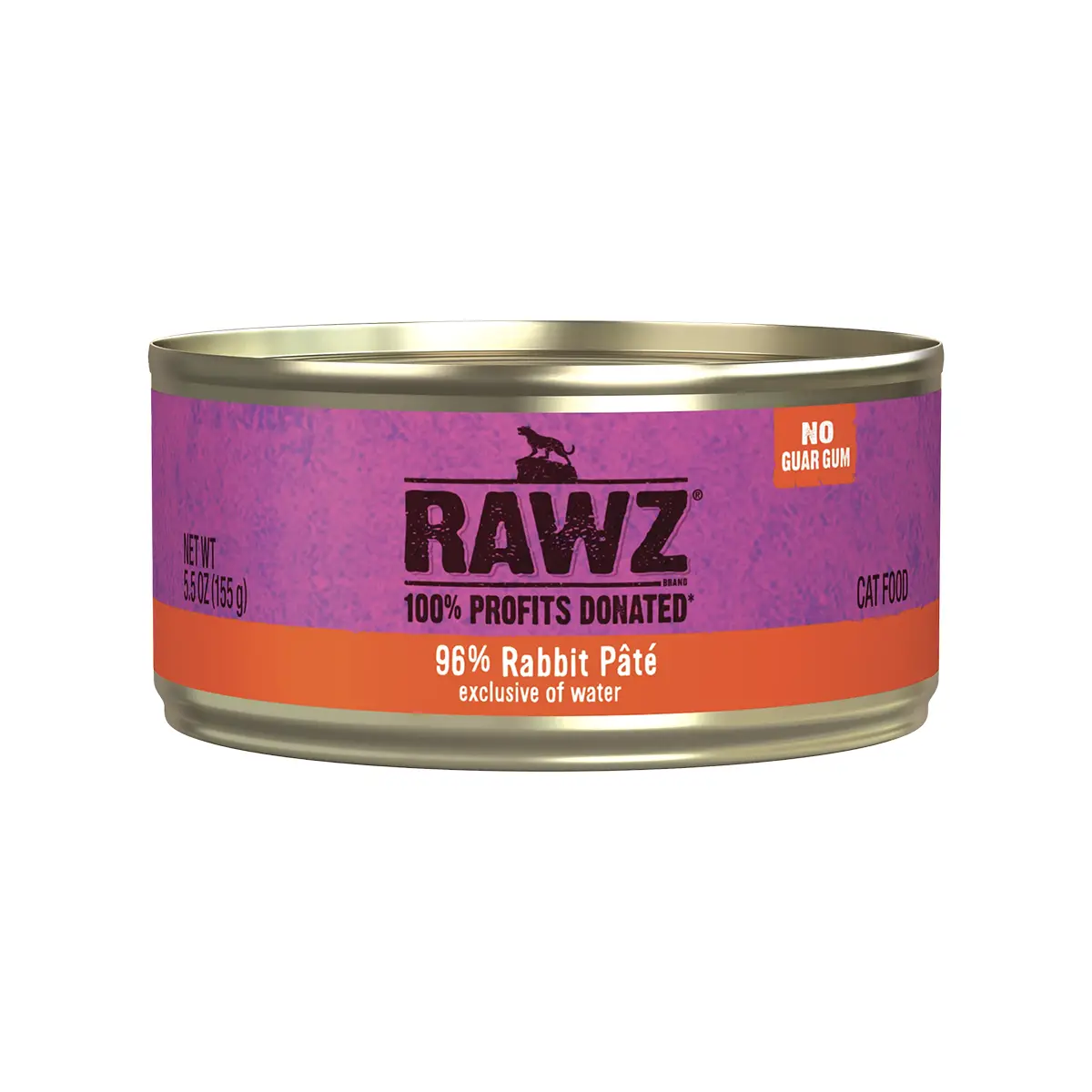 RAWZ Pate Canned Cat Food - 96% Rabbit 