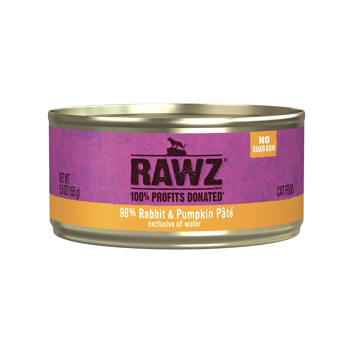 RAWZ Pate Canned Cat Food - 96% Rabbit & Pumpkin 
