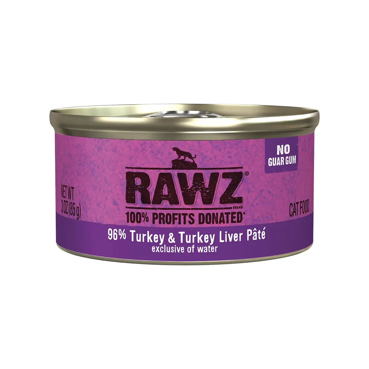 RAWZ Pate Canned Cat Food - 96% Turkey & Turkey Liver