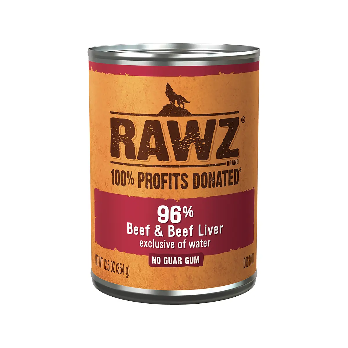 RAWZ Pate Canned Dog Food - 96% Beef & Beef Liver 