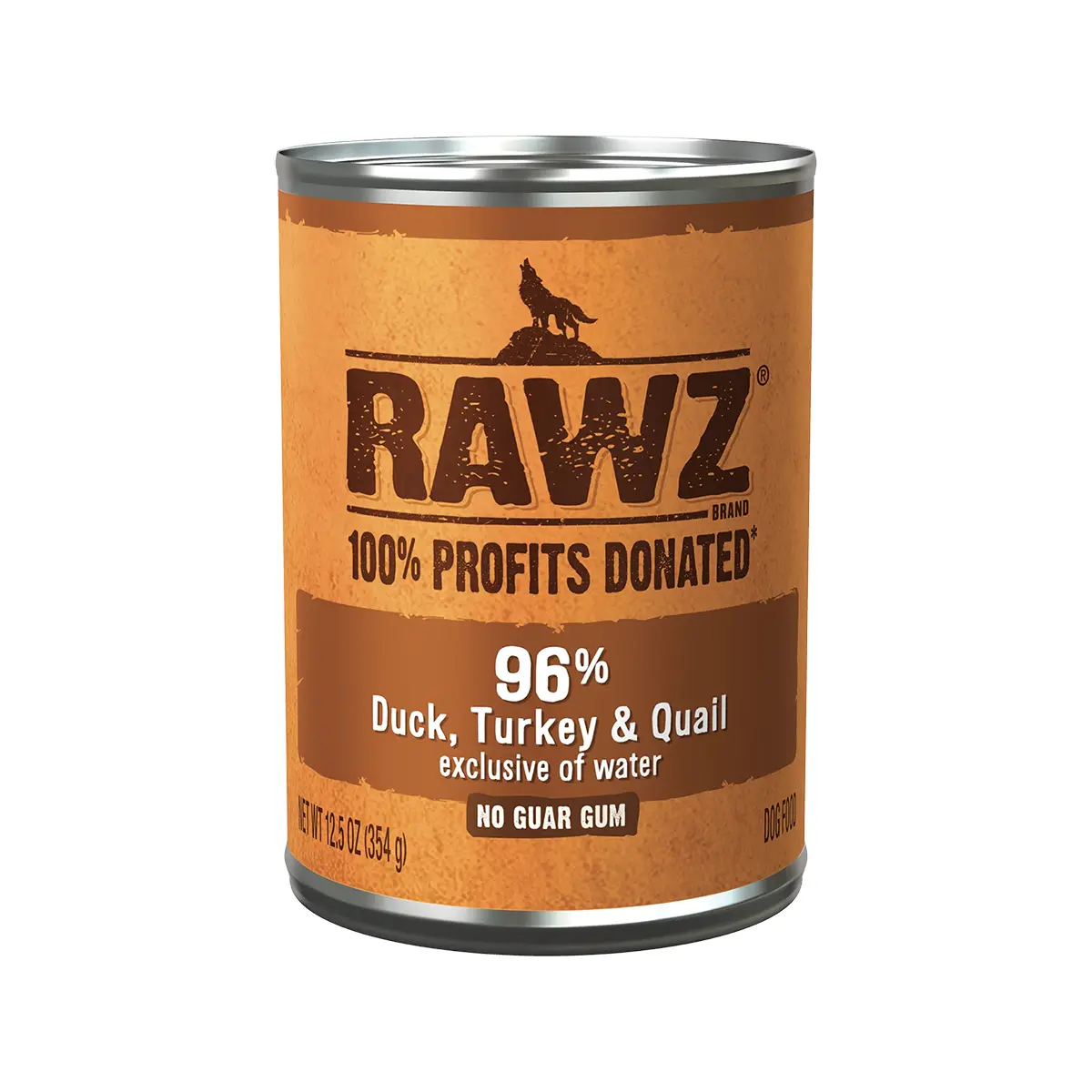 RAWZ Pate Canned Dog Food - 96% Duck, Turkey & Quail 