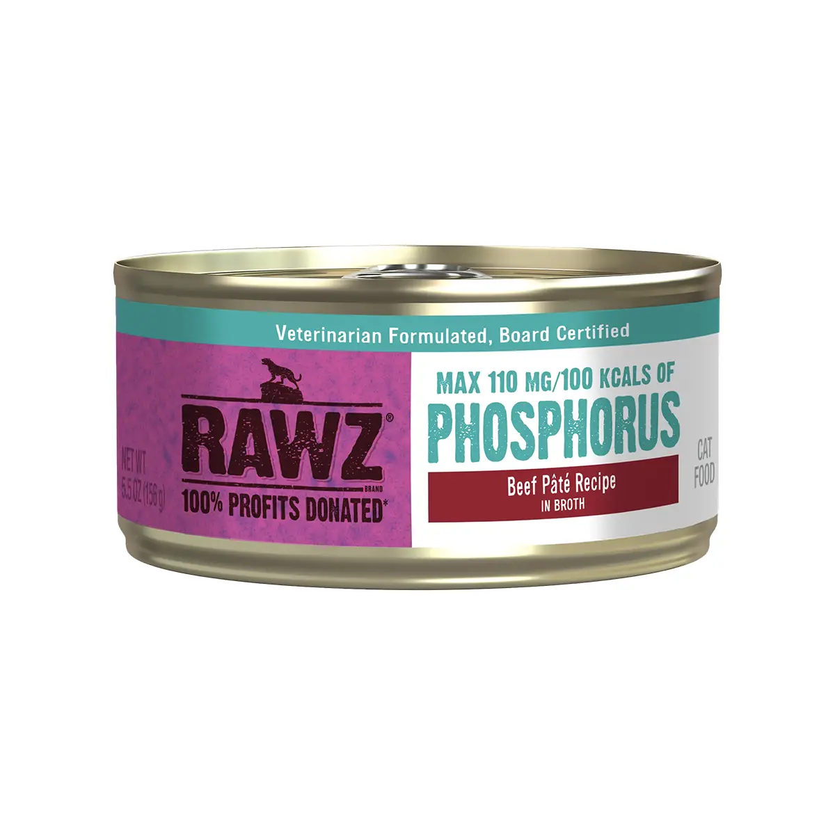 RAWZ Phosphorus Pate Canned Cat Food - Beef 
