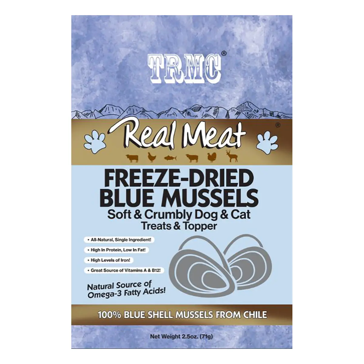 Real Meat Freeze Dried Blue Mussels Dog & Cat Treat