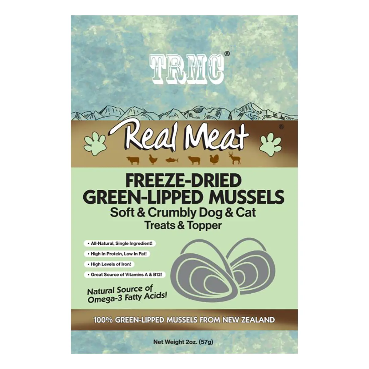 Real Meat Freeze Dried Green Lipped Mussels Dog and Cat Treat