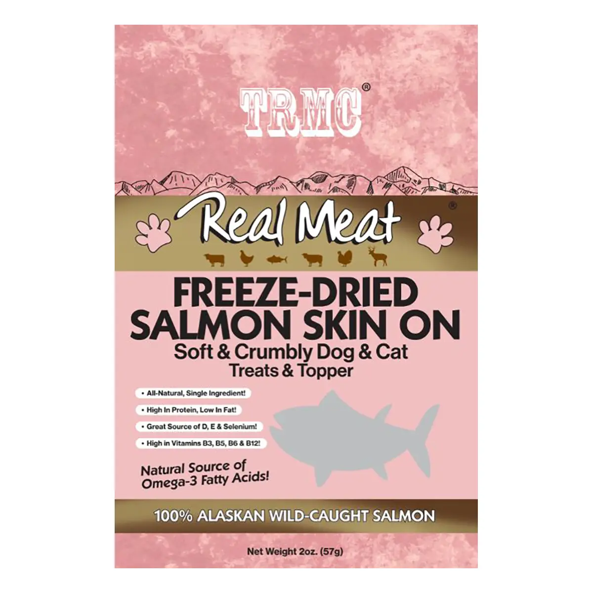Real Meat Freeze Dried Salmon Skin On Dog & Cat Treat