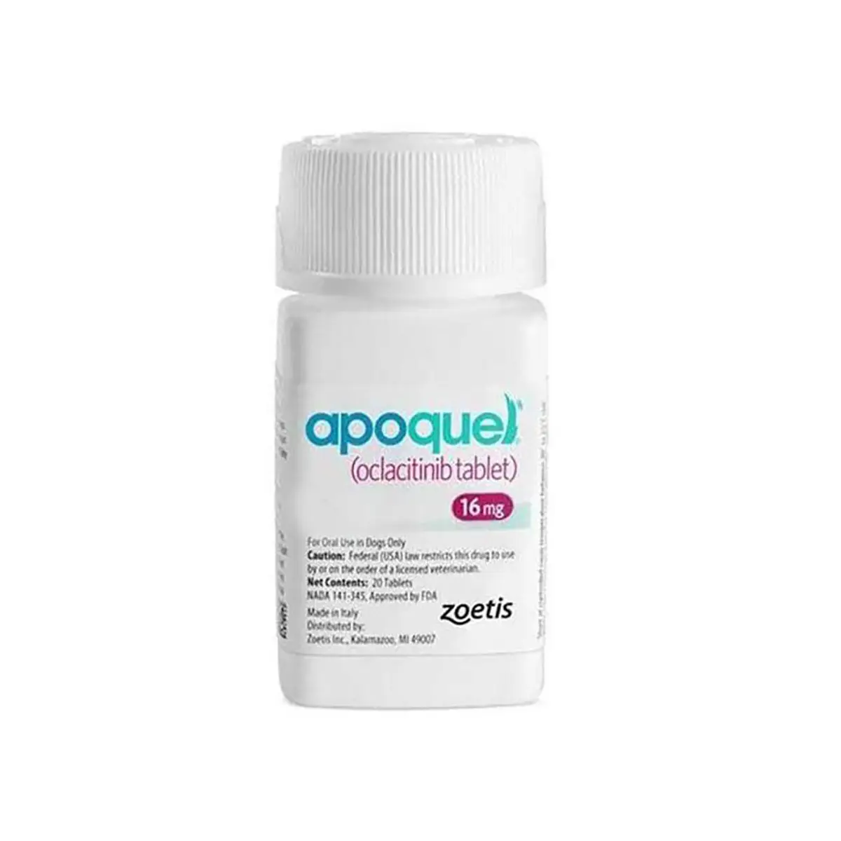 Rx Apoquel (oclacitinib) Tablets for Dogs by Zoetis - 16mg x 100 Tablets