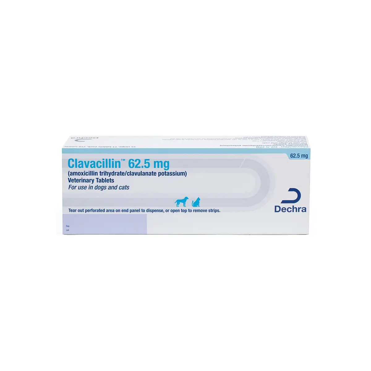 Rx Clavacillin (amoxicillin trihydrate/clavulanate potassium) Tablets for Dogs & Cats