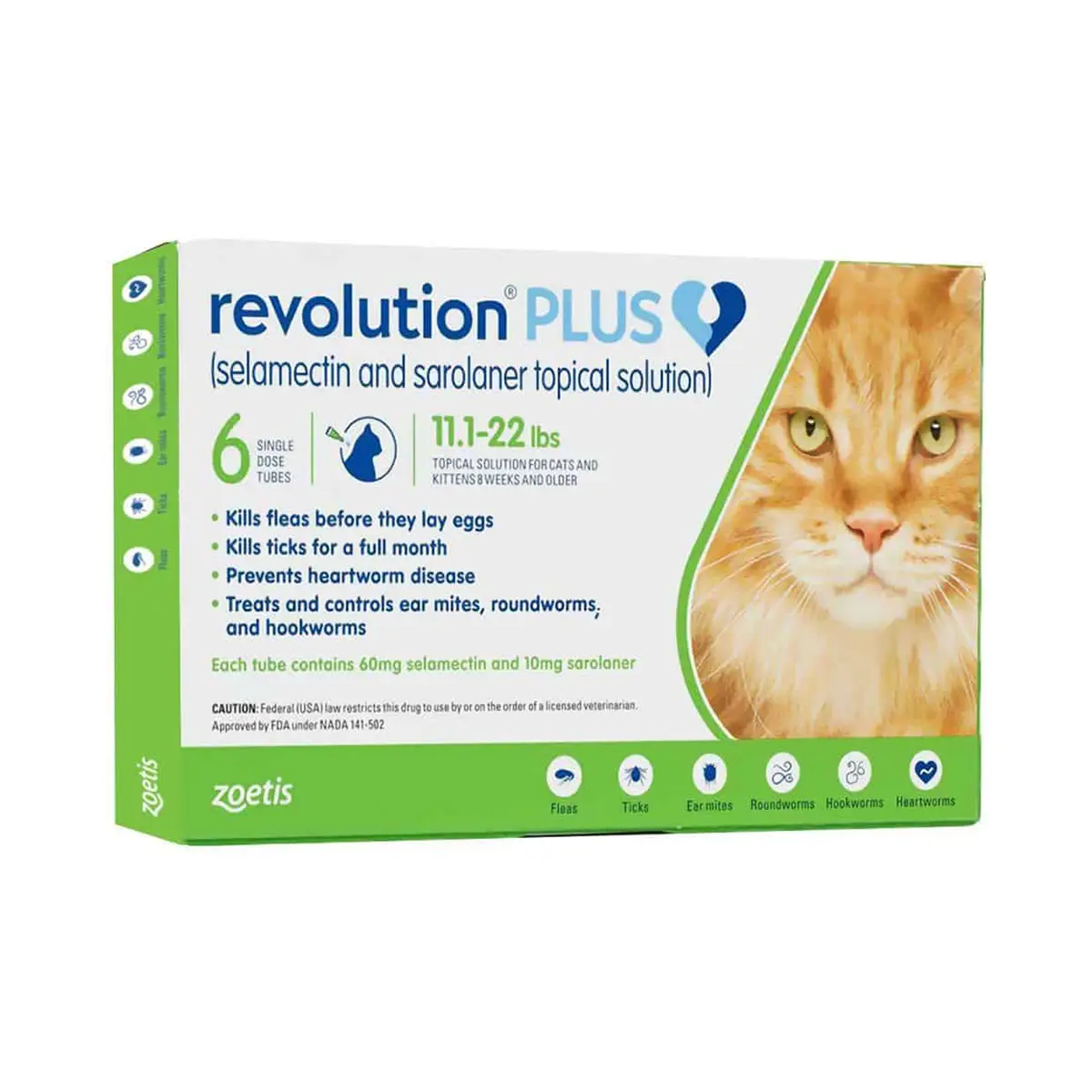 Rx Revolution Plus Feline, Topical 11-22 lbs x 6 Month