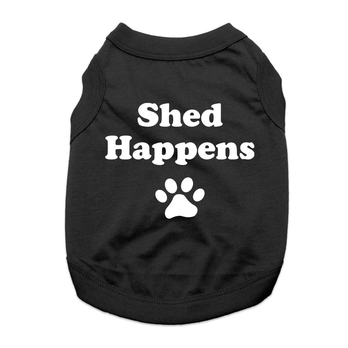 Shed Happens Dog Shirt - Black