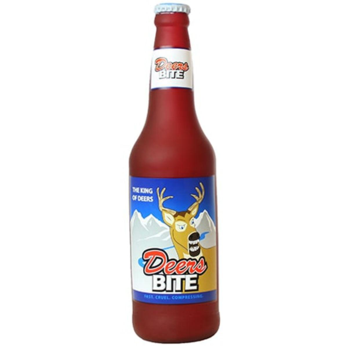 Silly Squeakers Beer Bottle Dog Toy - Deers Bite