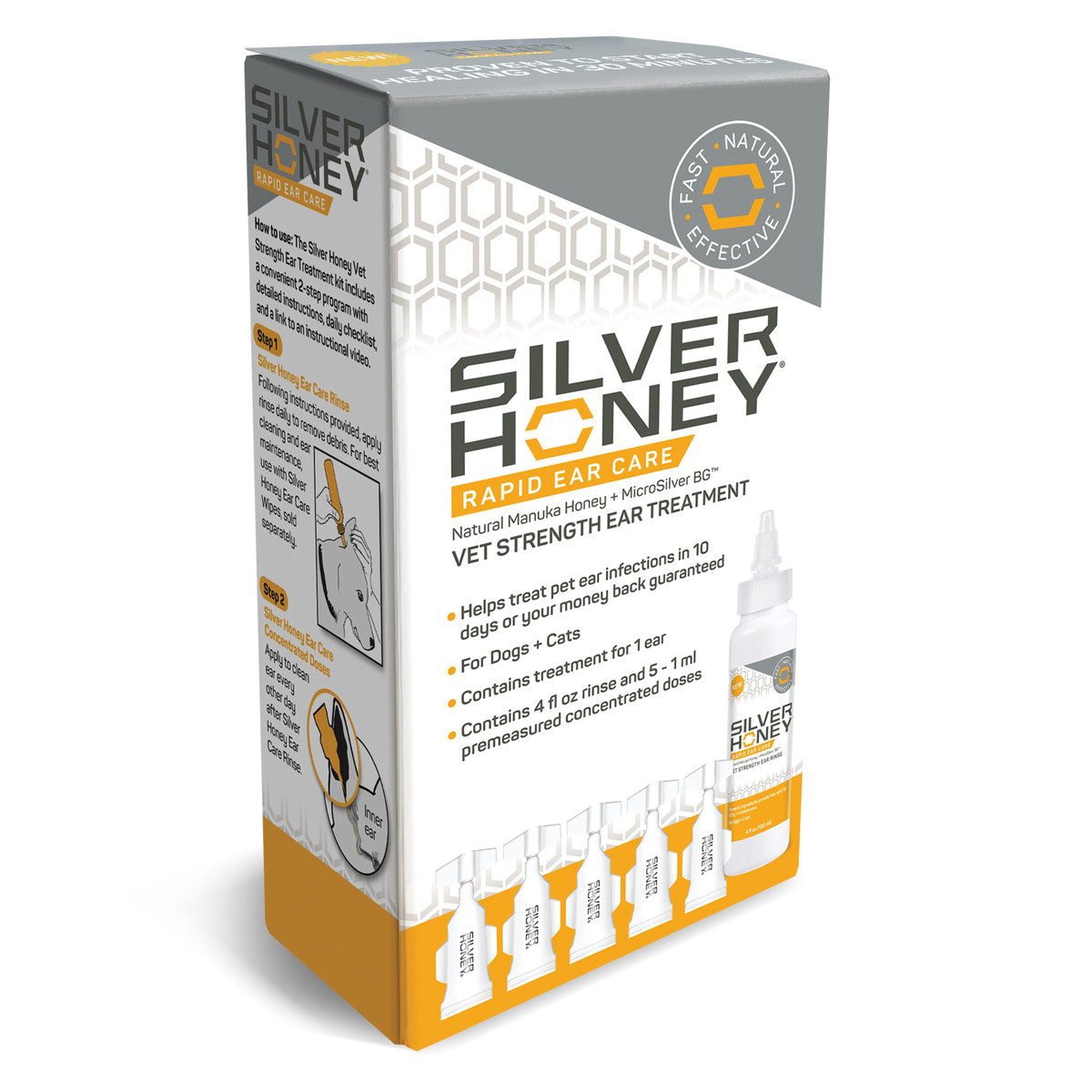 Silver Honey Rapid Ear Care Vet Strength Pet Rinse