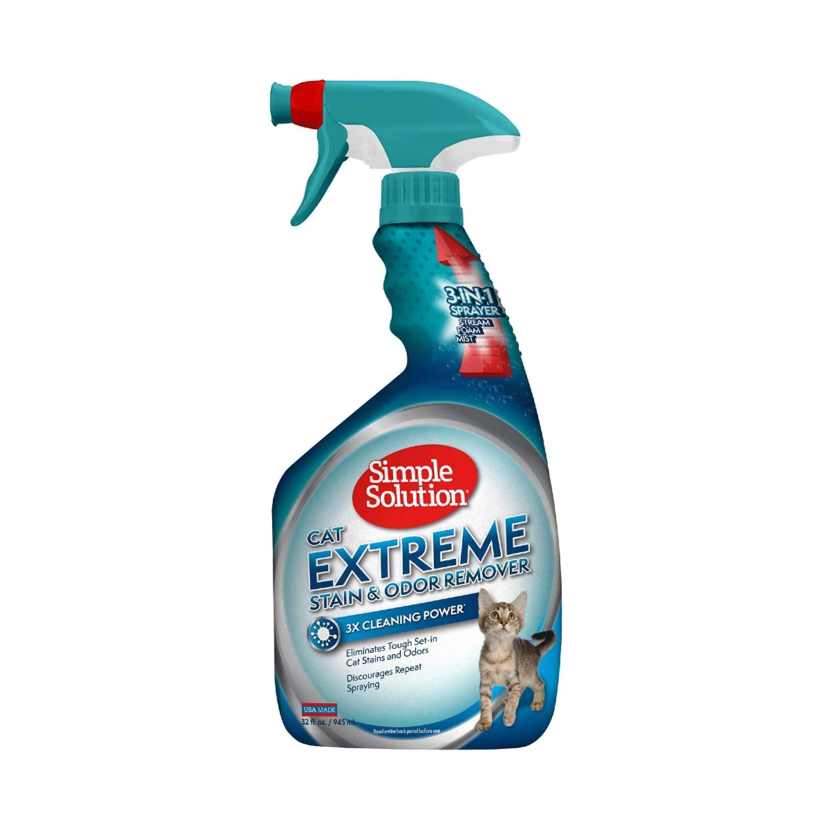 Simple Solution Extreme Cat Stain and Odor Remover - 3X Cleaning Power