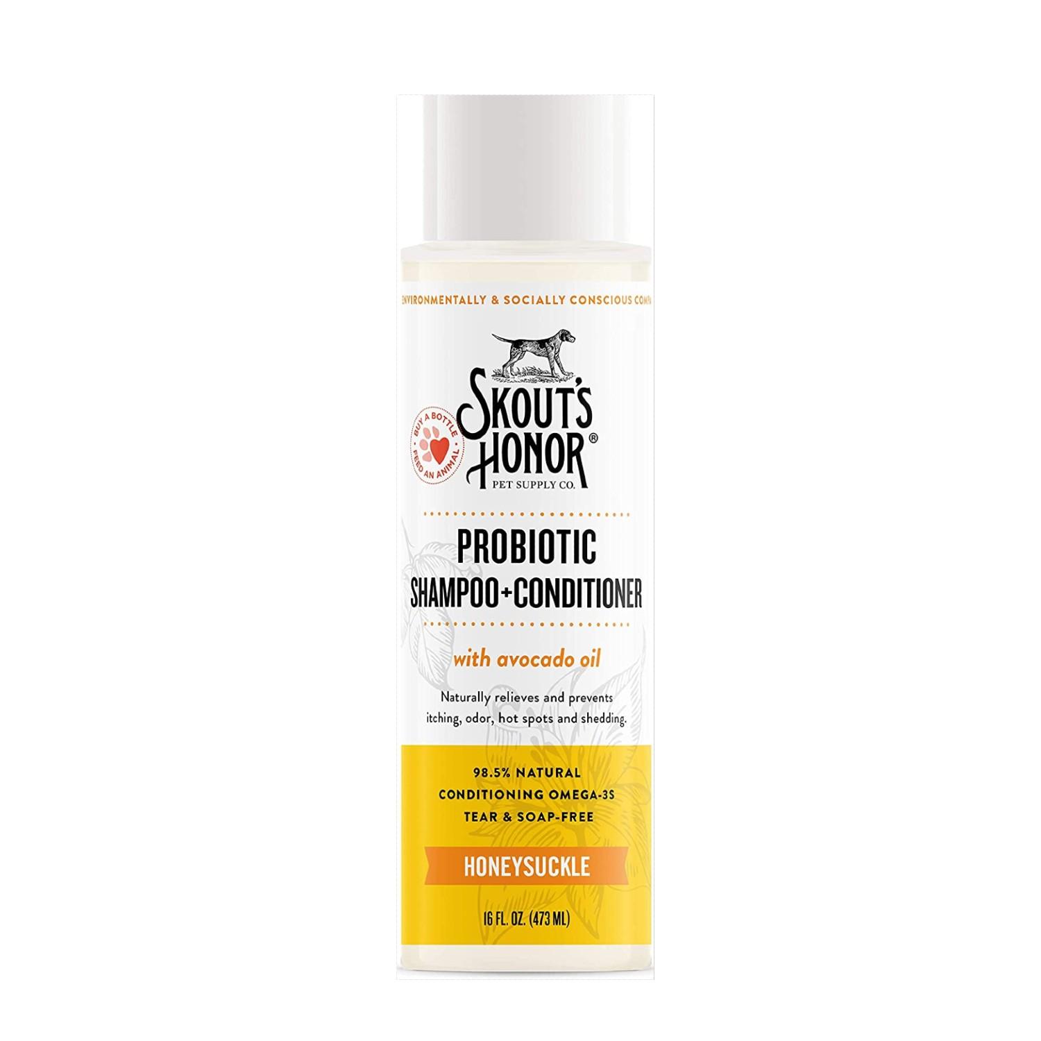 Skout's Honor Probiotic Shampoo Plus Conditioner for Dogs and Cats - Honeysuckle