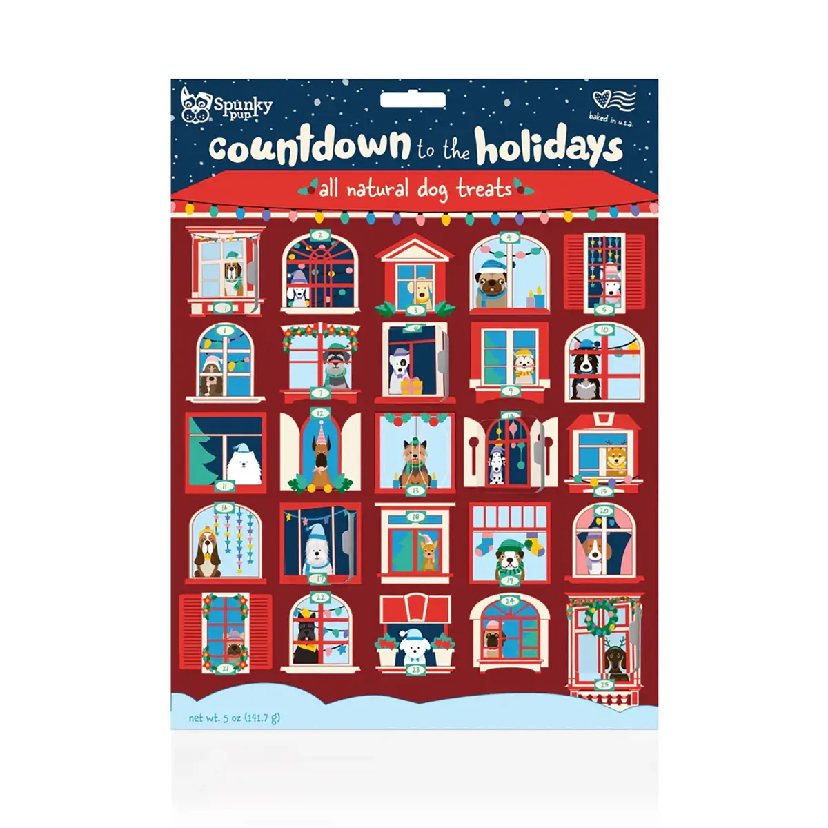 Spunky Pup Holiday Dog Treats - 25 Day Advent Calendar