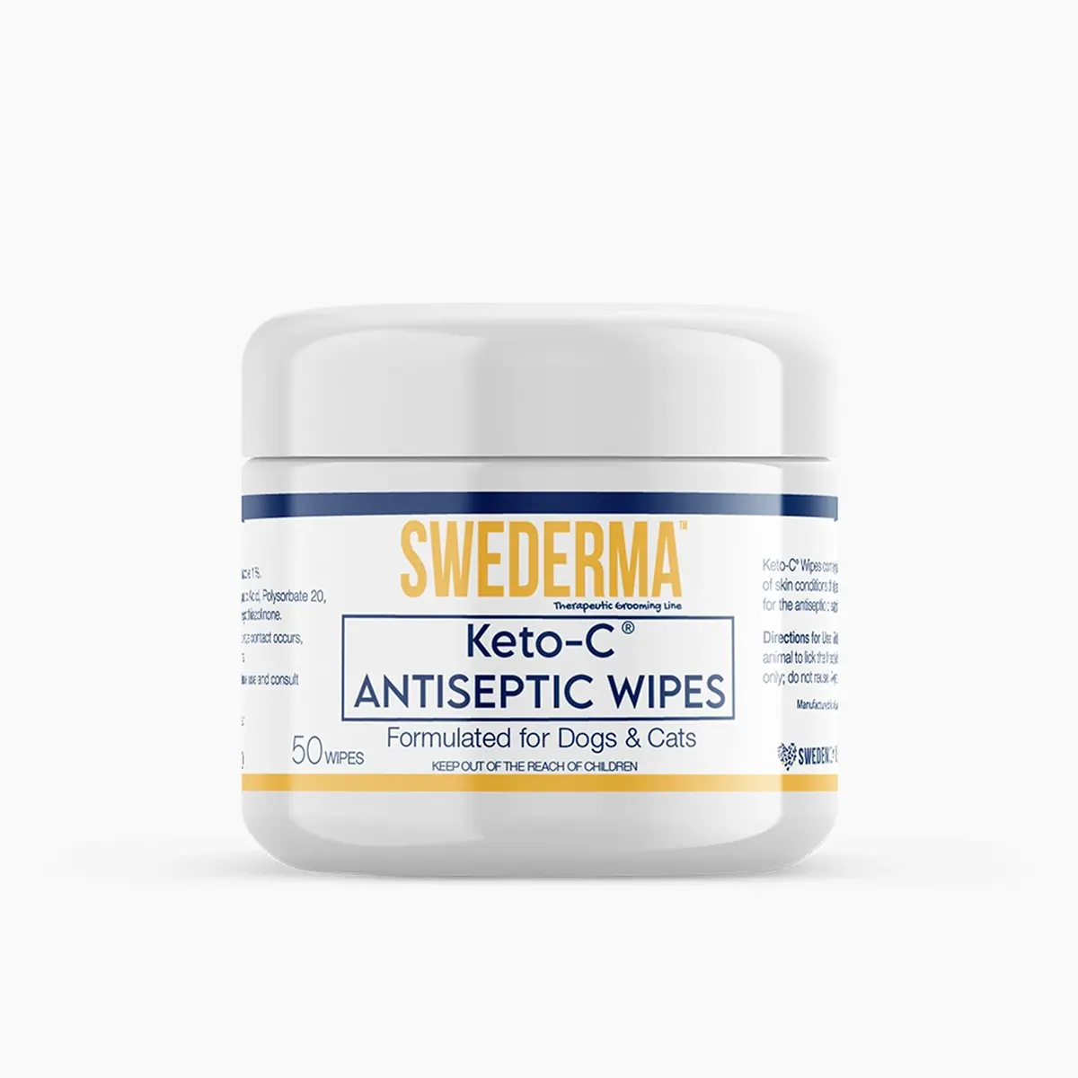 Swederma Keto-CÂ® Antiseptic Wipes for Dogs and Cats