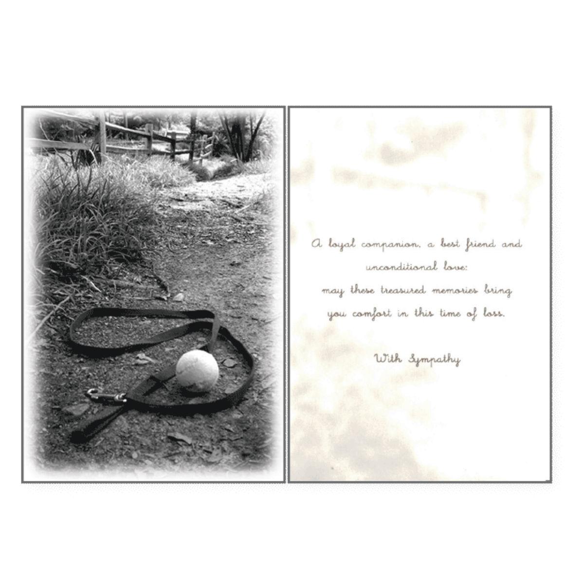 Dog Speak Sympathy Greeting Card - Treasured Memories