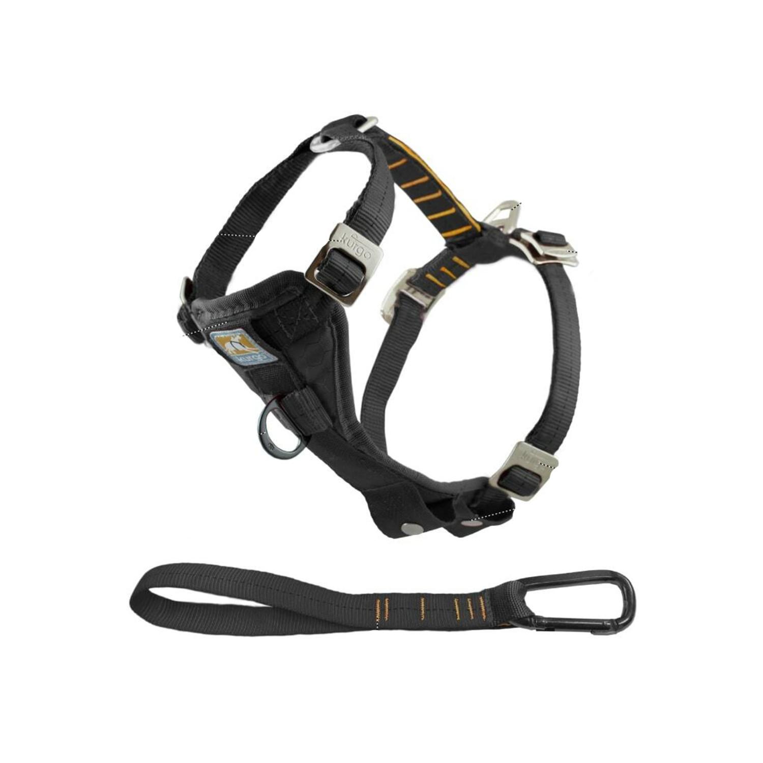 Kurgo Enhanced Strength Tru-Fit Smart Dog Harness w/Seatbelt Tether - Black