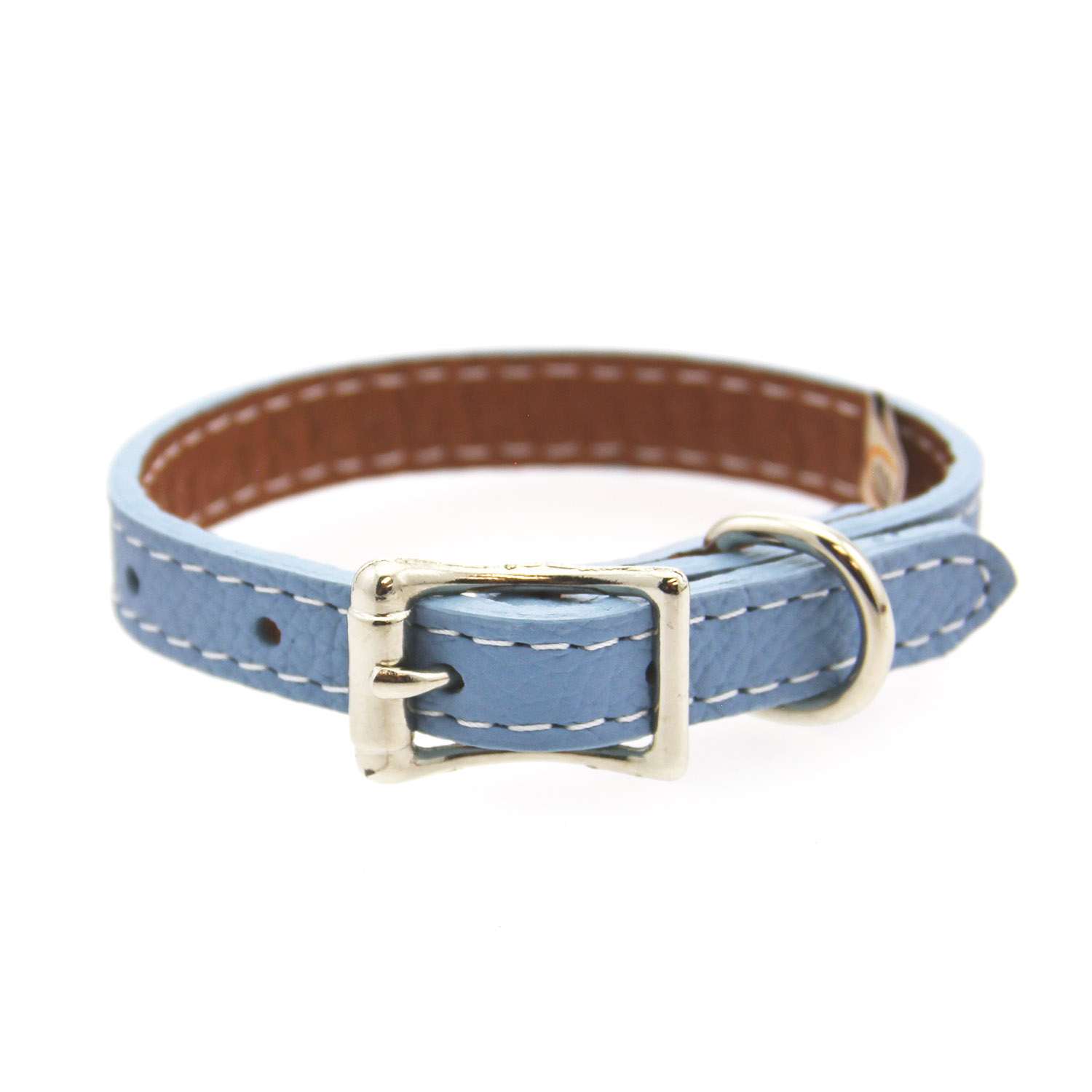 Tuscan Leather Dog Collar by Auburn Leather - Light Blue | BaxterBoo
