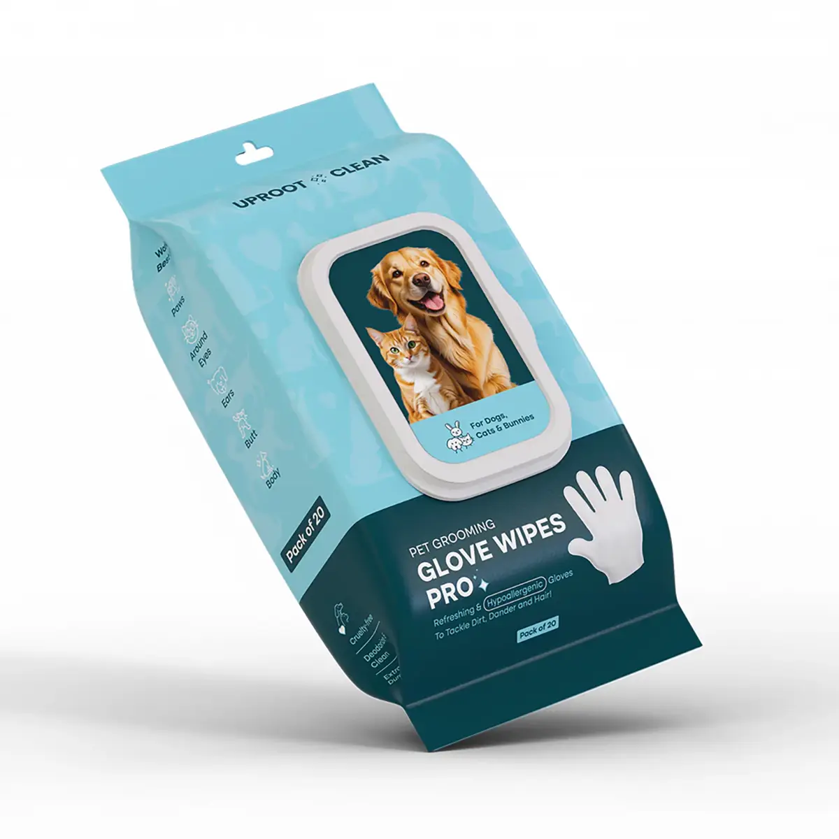 Uproot Clean Glove Wipes Pro 20 ct 