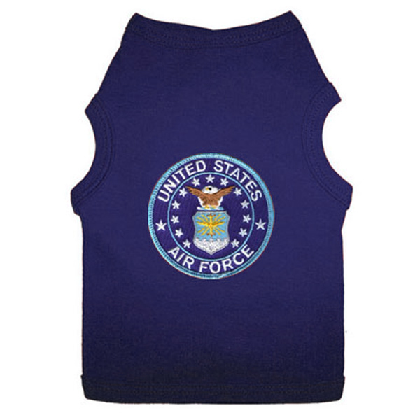 Woof Ink U.S. Air Force Blue Patch Dog Tank Top - Navy Blue