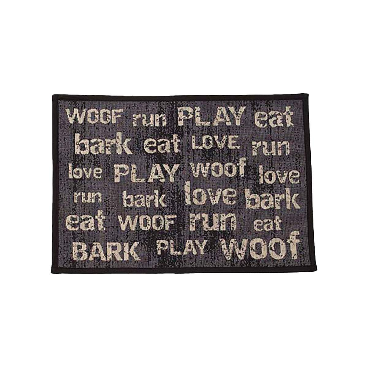 Petrageous Vintage Tapestry Dog Bowl Placemat - Dark Grey
