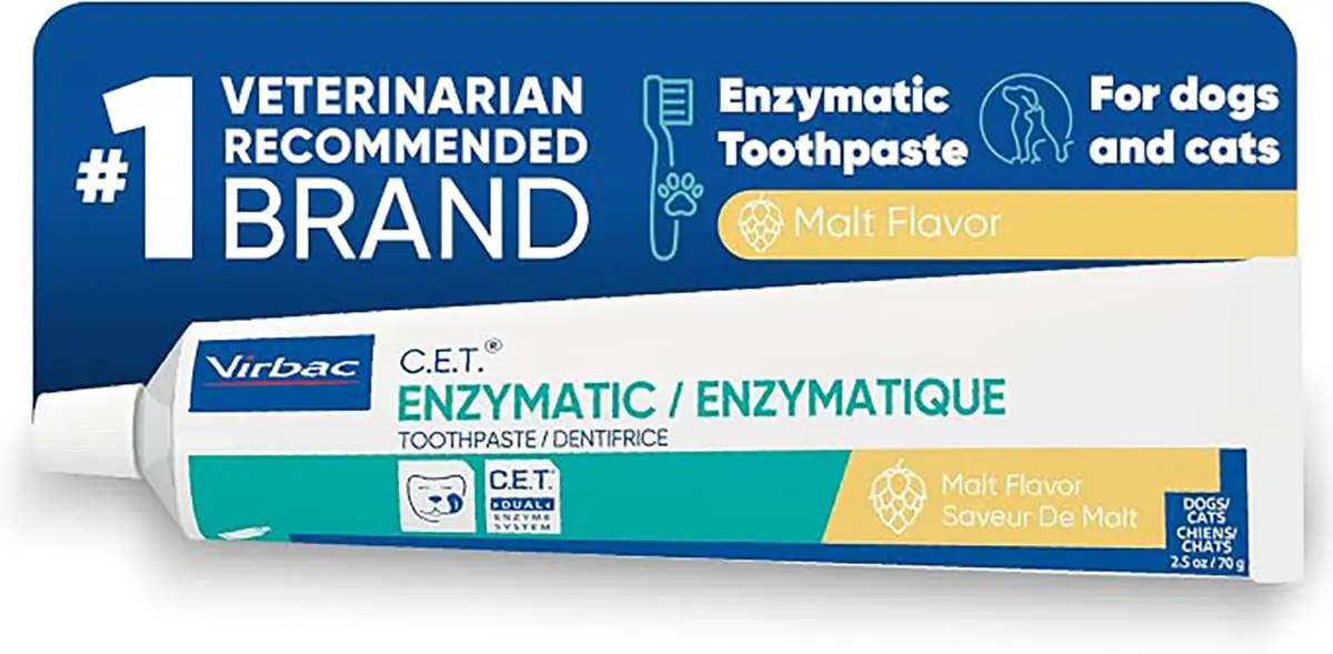 Virbac C.E.T. Enzymatic Pet Toothpaste for Dogs and Cats - Malt
