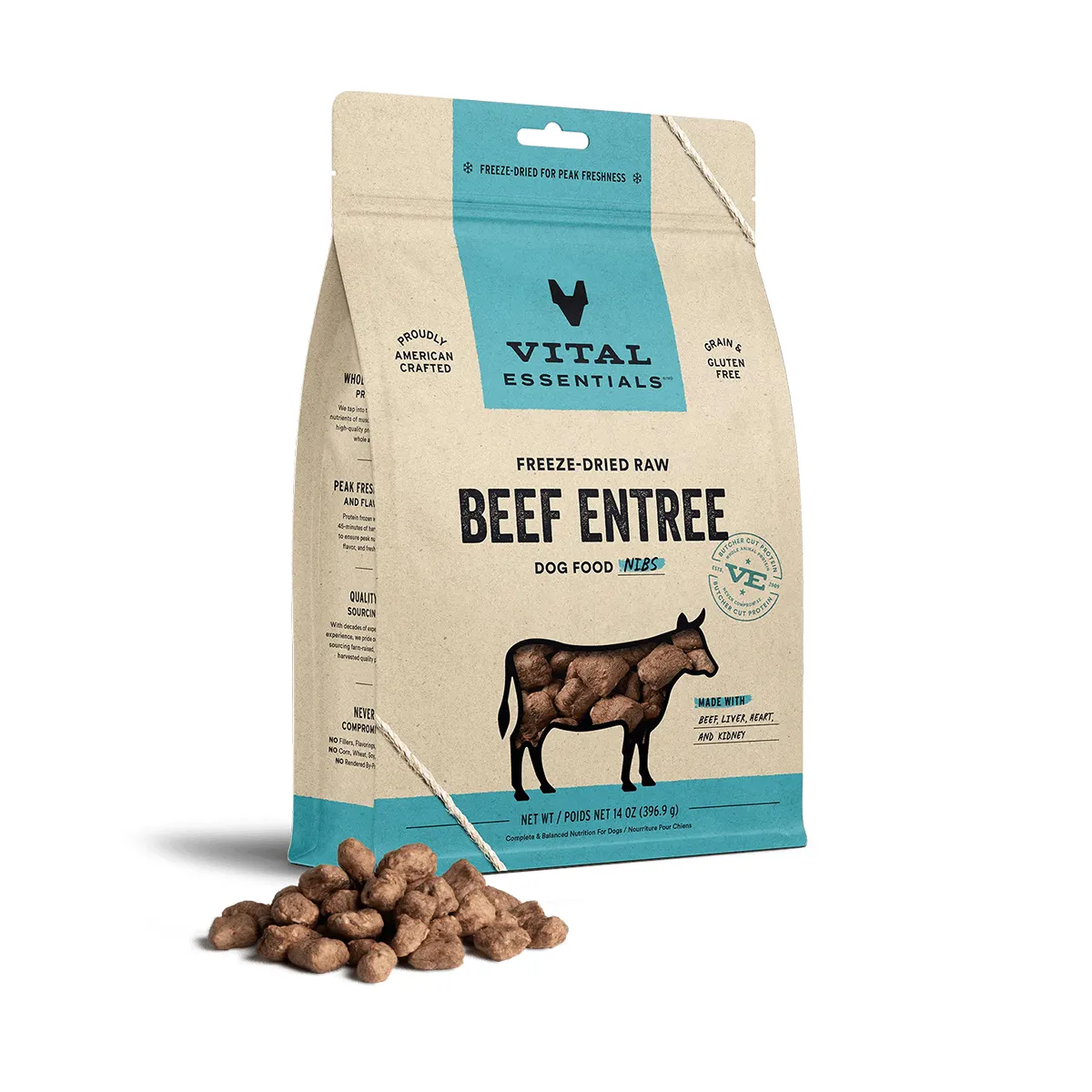 Vital Essentials Freeze-Dried Raw Beef Entree Nibs Dog Food