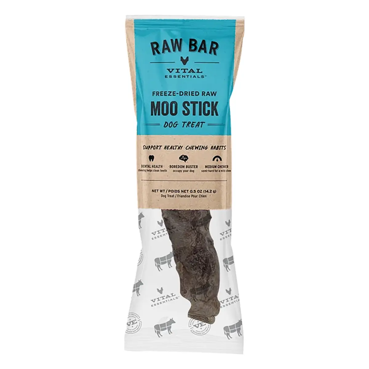 Vital Essentials Raw Bar Freeze-Dried Dog Treat - Moo Stick