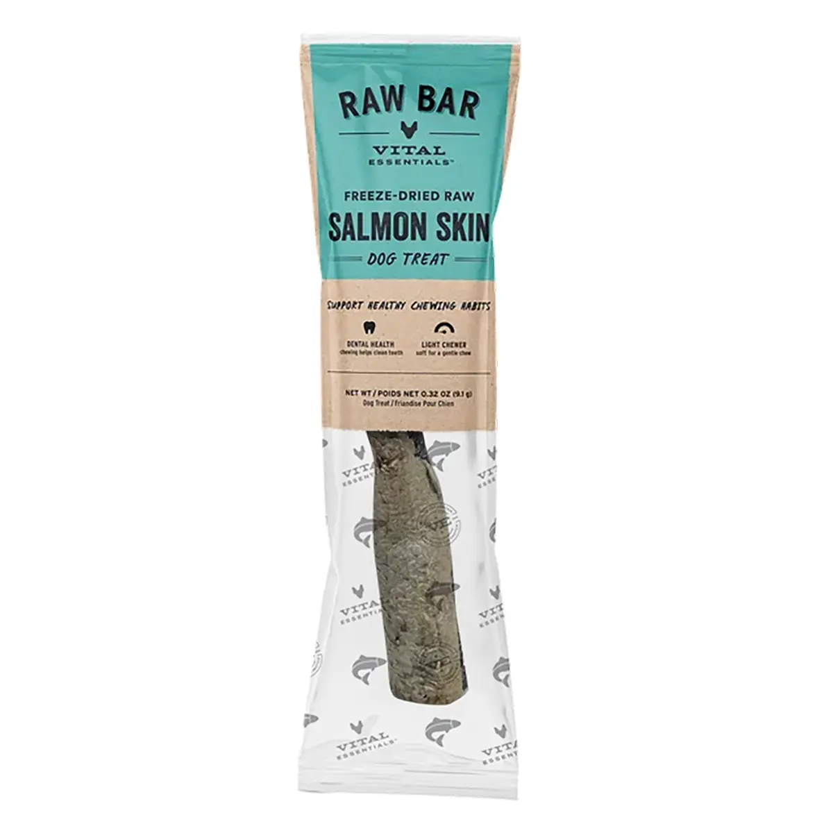 Vital Essentials Raw Bar Freeze-Dried Dog Treat - Salmon Skin