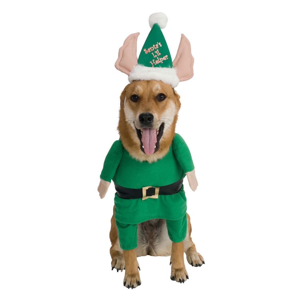 Rubies Walking Santa's Helper Dog Costume
