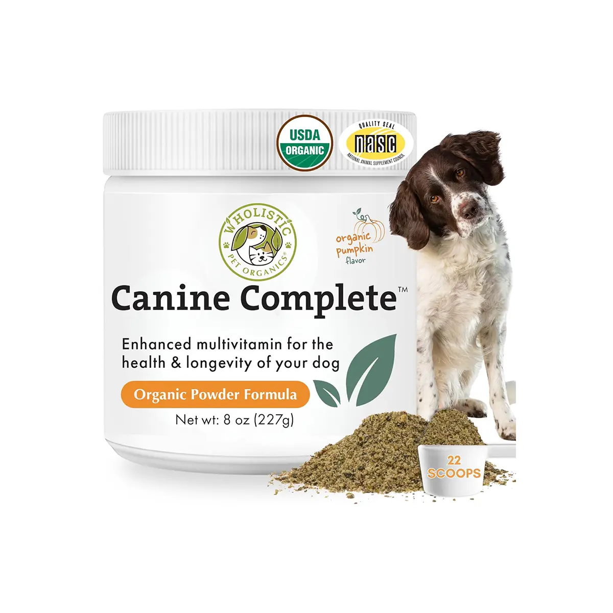 Wholistic Pet Organics Canine Complete Dog Supplement - Organic Pumpkin