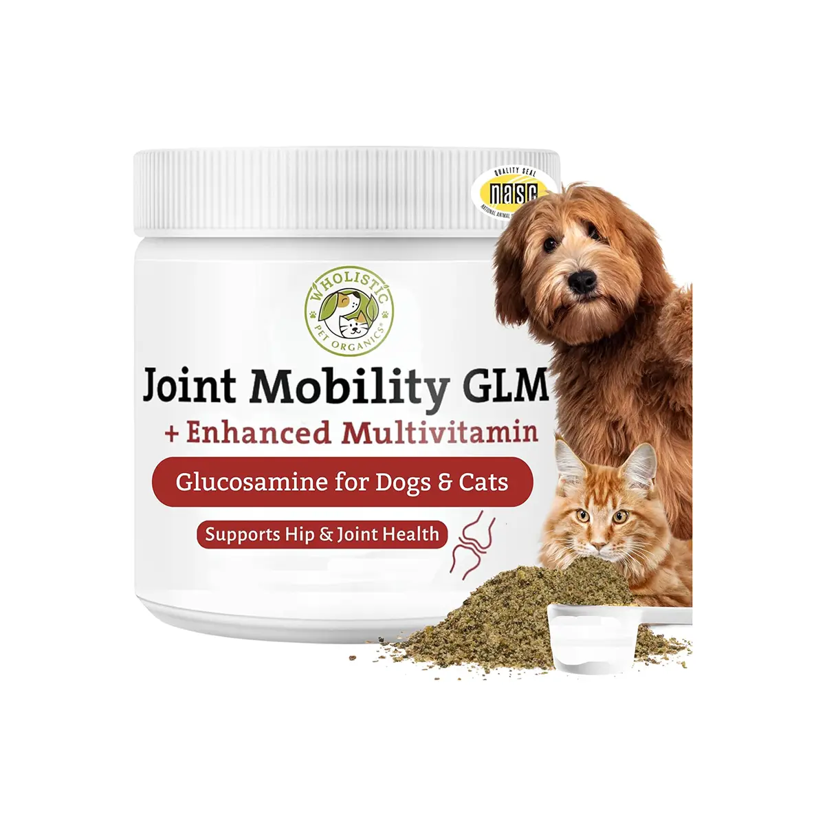 Wholistic Pet Organics Joint Mobility GLM Dog and Cat Supplement