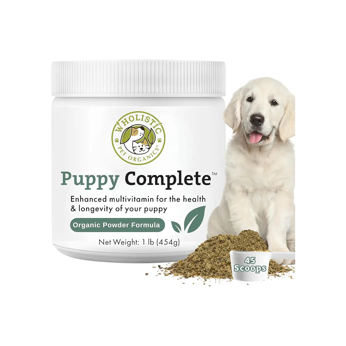 Wholistic Pet Organics Puppy Complete Dog Supplement - Original Whitefish