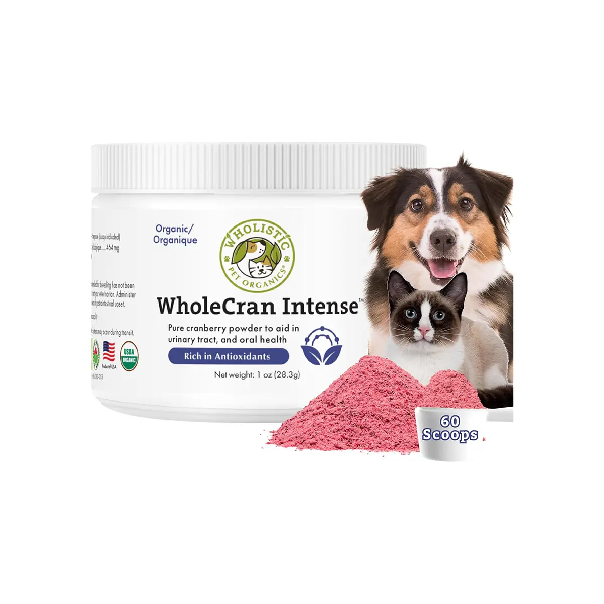 Wholistic Pet Organics WholeCran Intense Dog and Cat Supplement