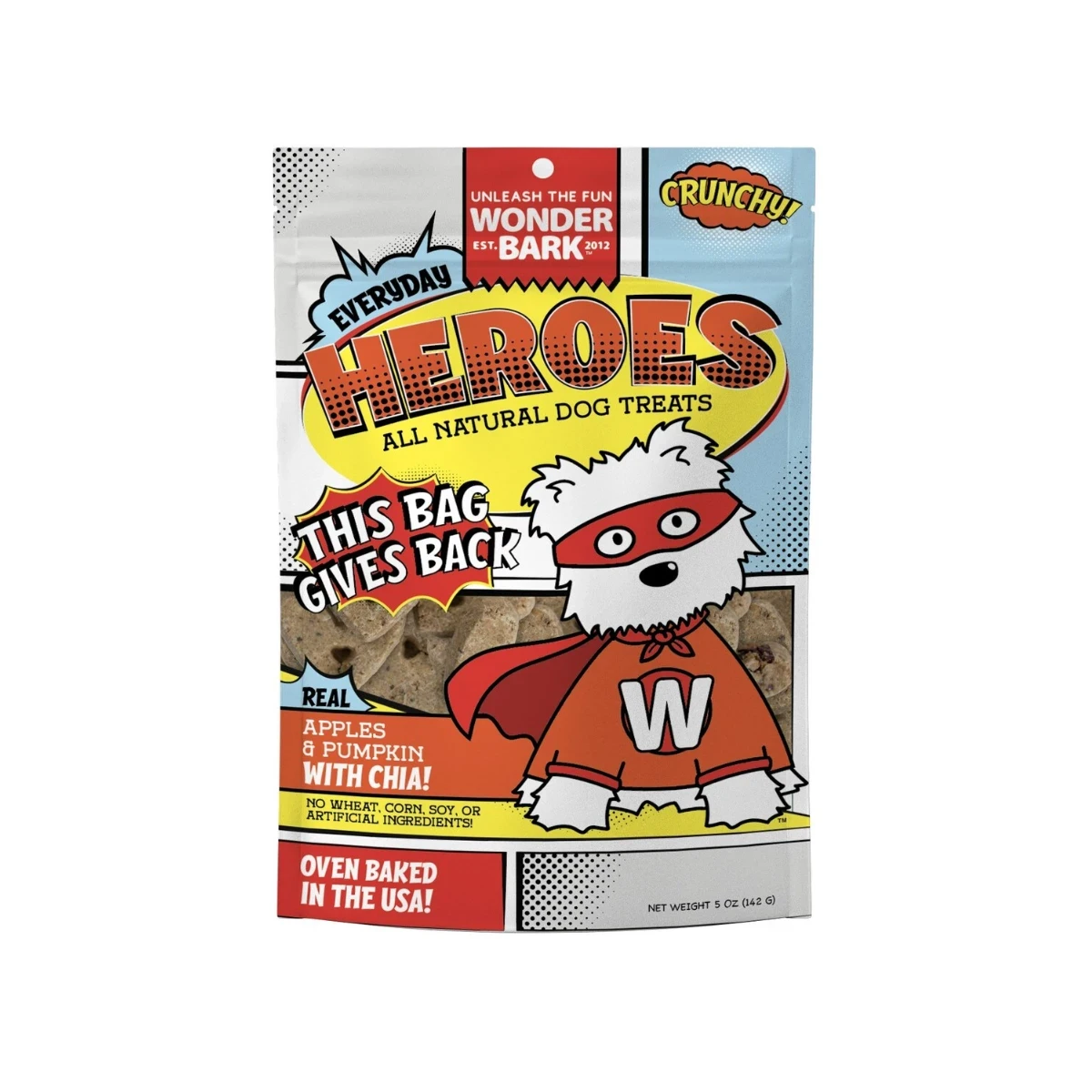 Wonder Bark Everyday Heroes Dog Treats - Apples and Pumpkin