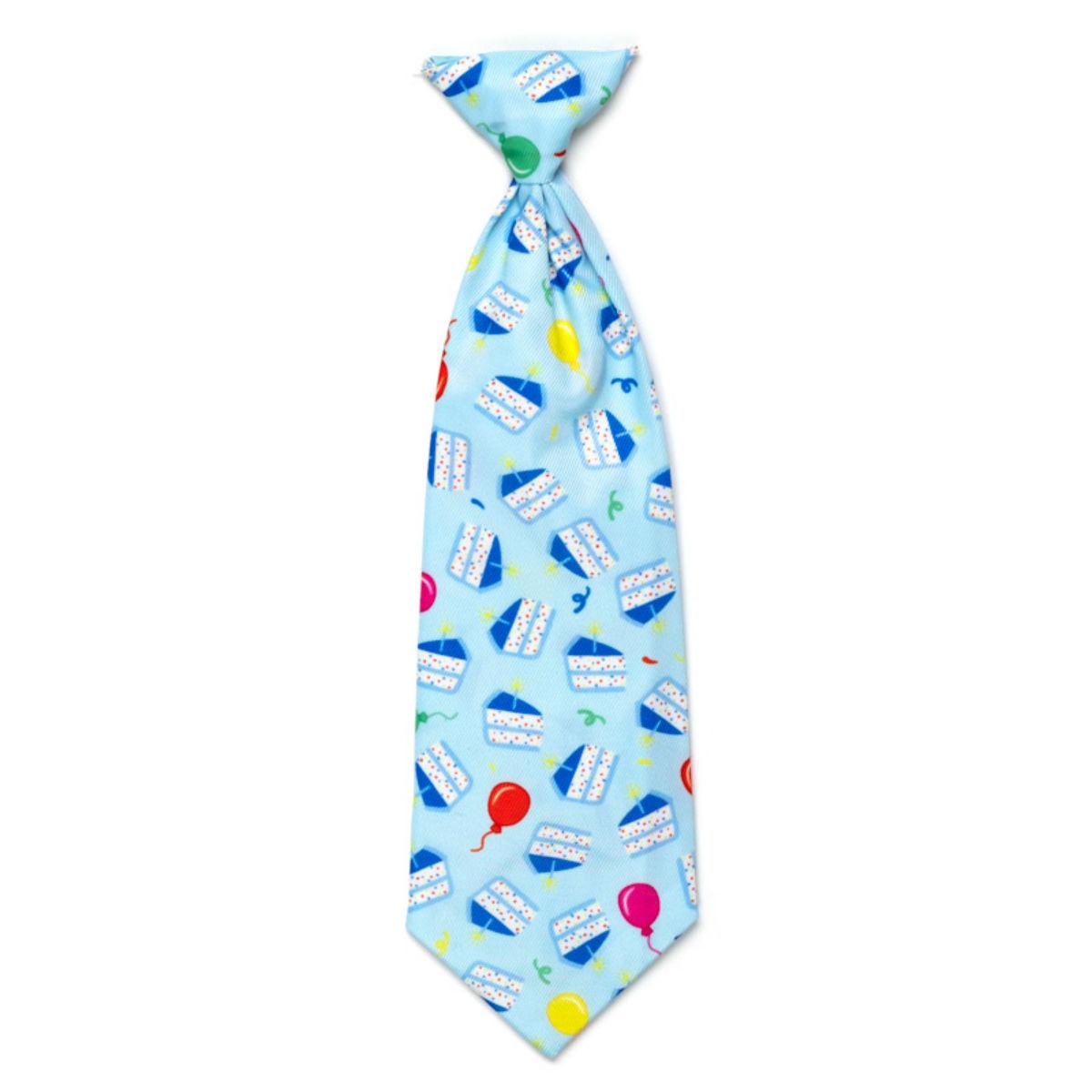 Worthy Dog Birthday Boy Dog and Cat Long Neck Tie Collar Attachment