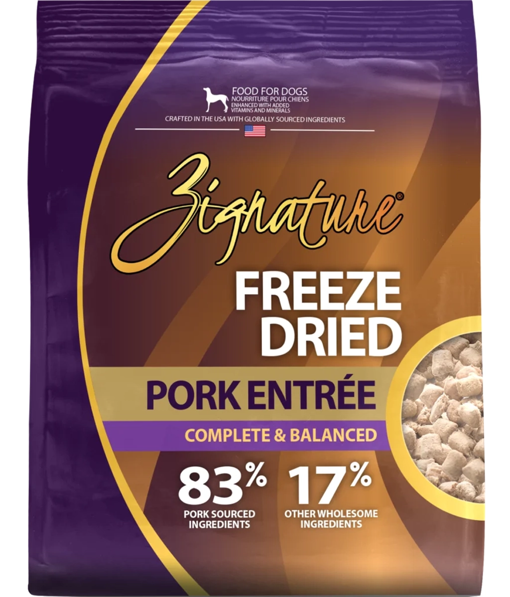 Zignature Freeze Dried Entree Dog Food - Pork 